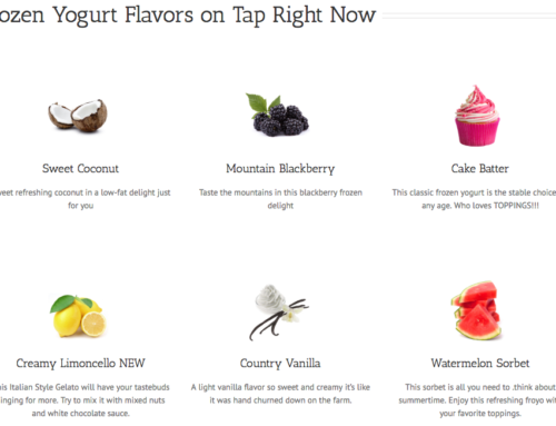 Update to Sunny’s Legendary Frozen Yogurt Flavors on Tap Right Now